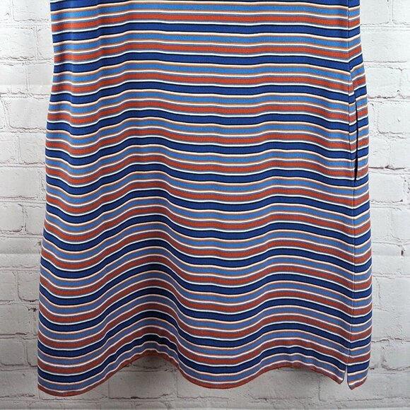 Lands' End Blue/Orange/White Striped Mini Dress - XS - Picture 8 of 8